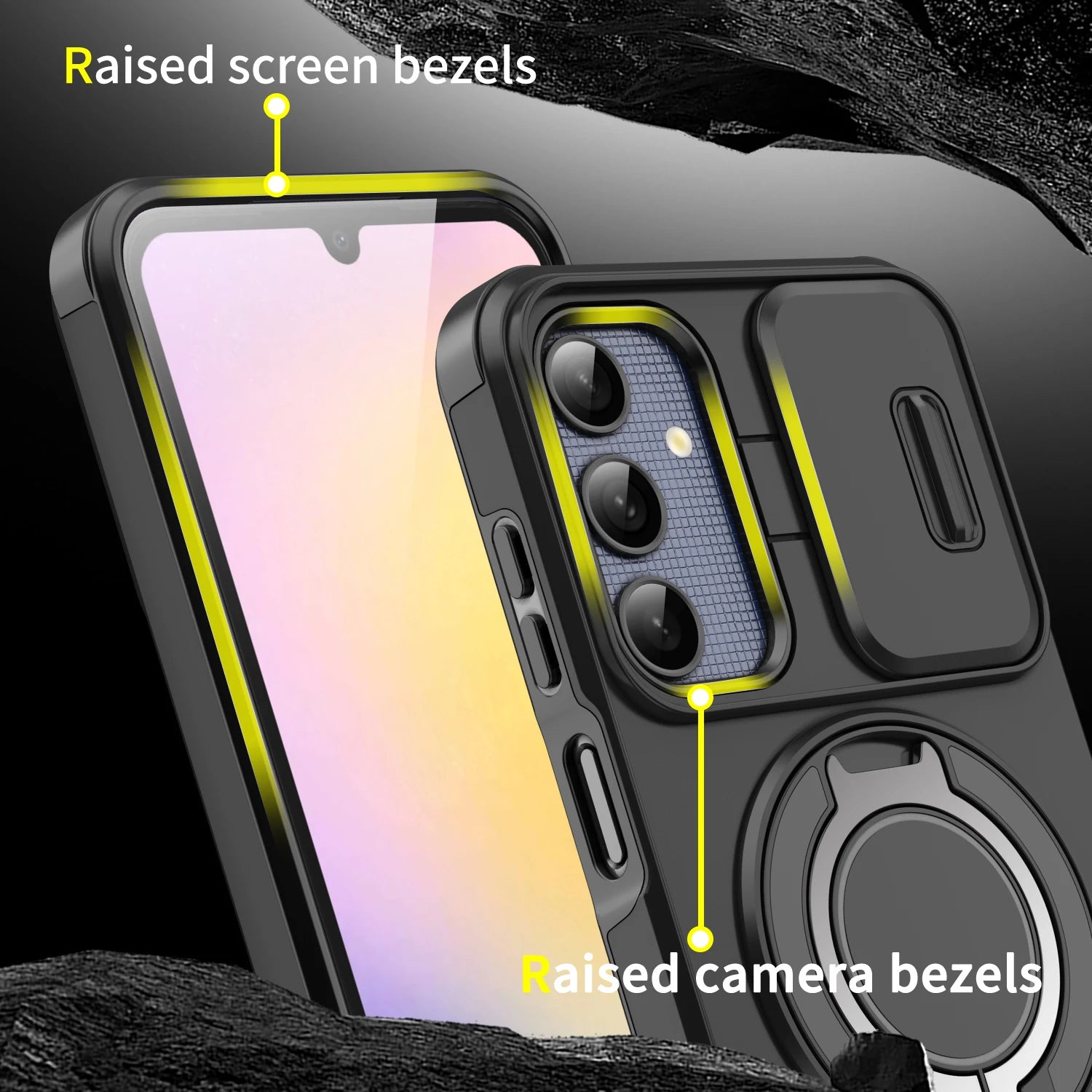 Ring Case for Samsung Galaxy A57 5G A37 A17 A56 A36 A16 A55 A35 A15 S26 Ultra S24 Plus S23 S25 FE S22 S21 Armor Shockproof