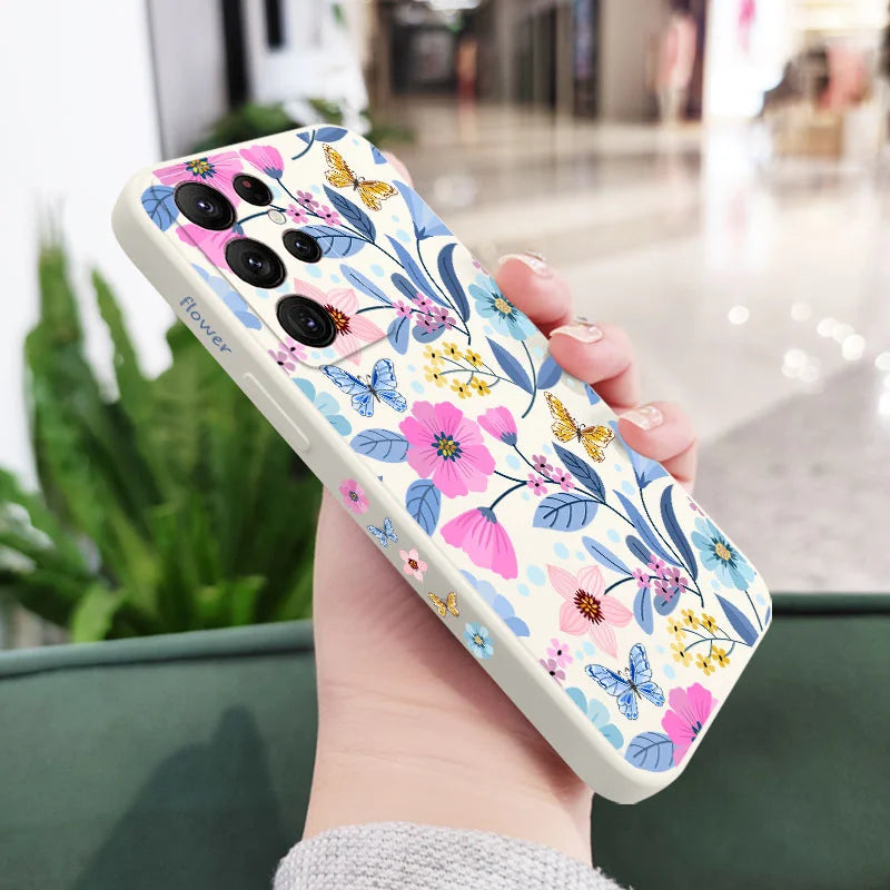Miss Pattern Phone Case For Samsung Galaxy S25 S24 S23 S22 S21 S20 Ultra Plus FE S10 S9 S10E Note 20 Ultra 10 9 Plus Cover