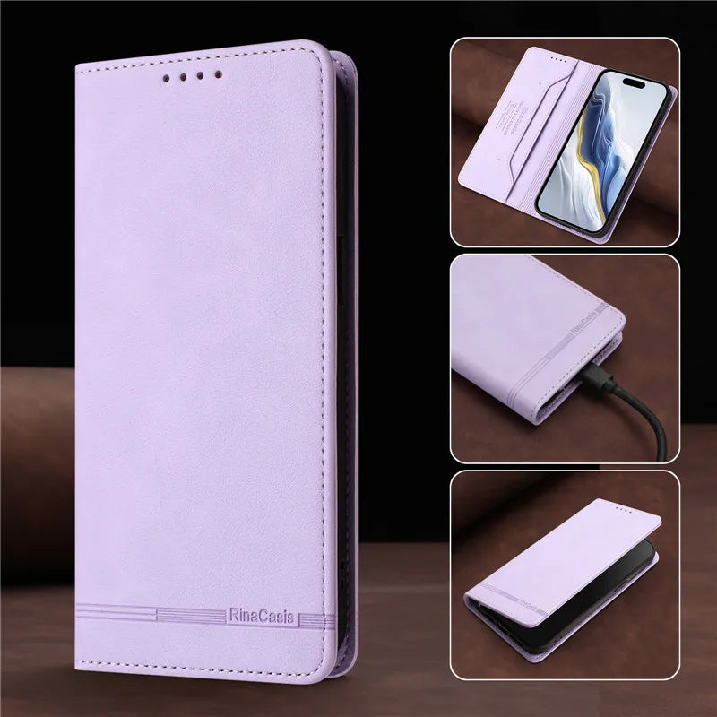 Leather Retro Anti-theft Wallet Flip Case For Motorola MOTO G Stylus Power Play 2025 2024 2023 2022 5G 4G Magnetic Phone Cover
