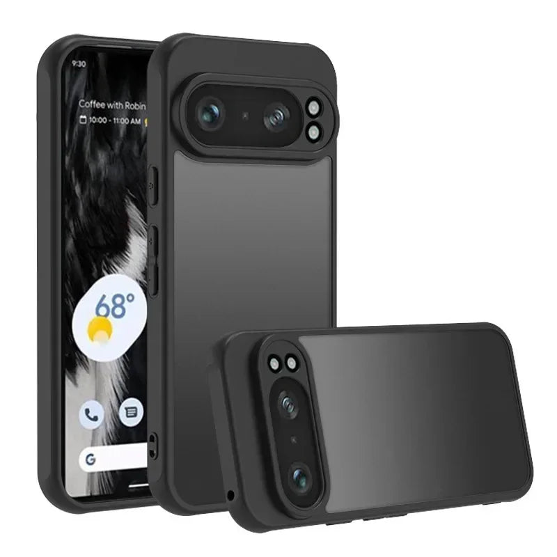 Luxury Matte Armor Phone Case for Google Pixel 11 10 9 8 Pro XL 7 6 9A 8A 7A 6A Hard Frosted Shockproof Cover for Pixel 11Pro