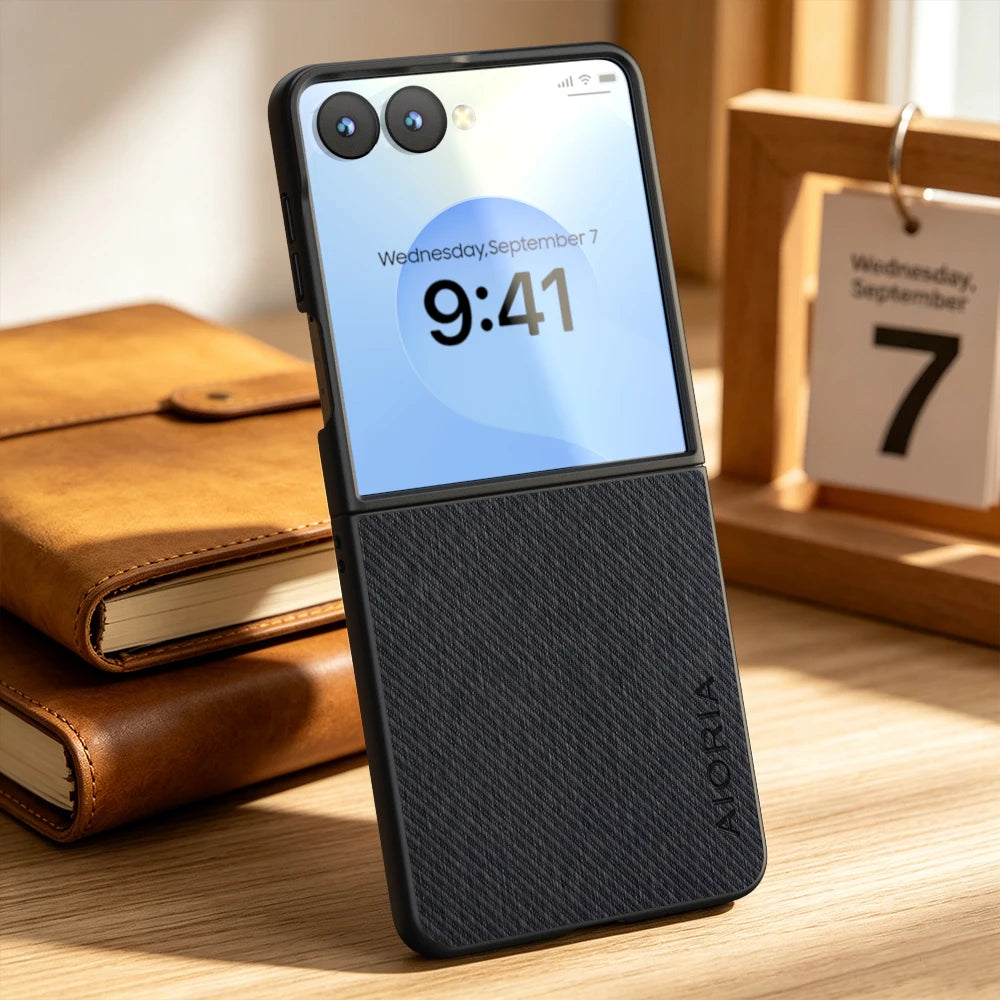 Case for Samsung Galaxy Z Flip 8 7 6 5 4 3 5G Luxury Vintage cloth pattern leather Phone cover for samsung galaxy z flip8 case
