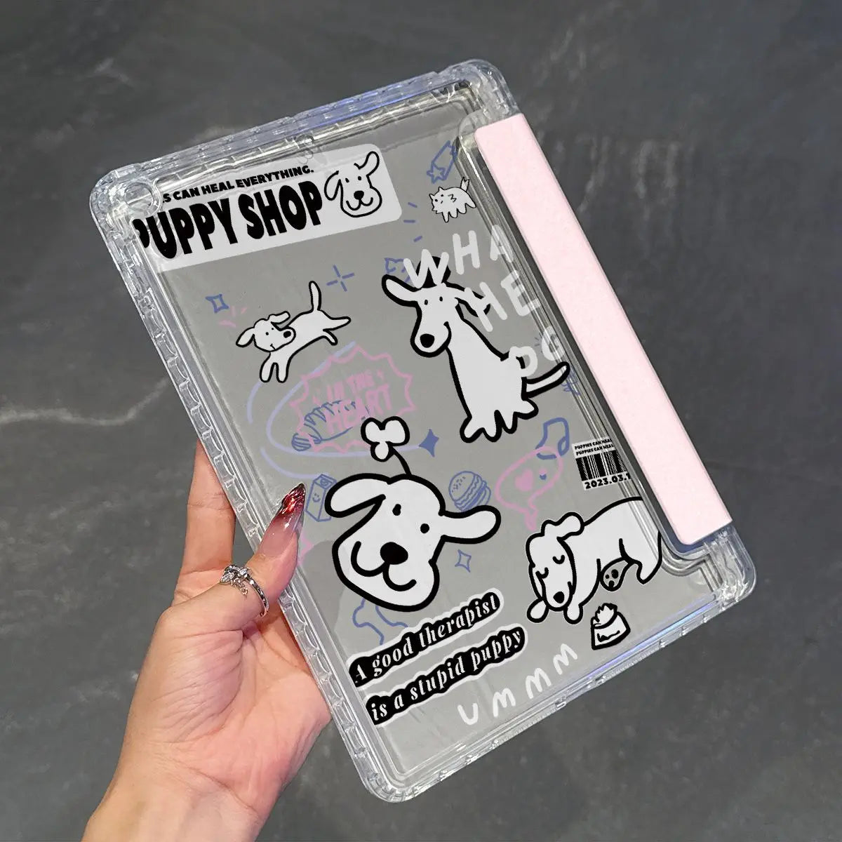 Custom Pattern Protective Case Personalized Design Triple Fold Transparent Cover for iPad Mini Air Pro