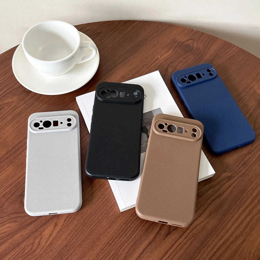 Geometric Dot Matrix Slim Matte TPU Case for Google Pixel 10A 9A 8A 7A 6A 6 7 8 9 10 Pro XL Soft Shockproof Wave Point Cover