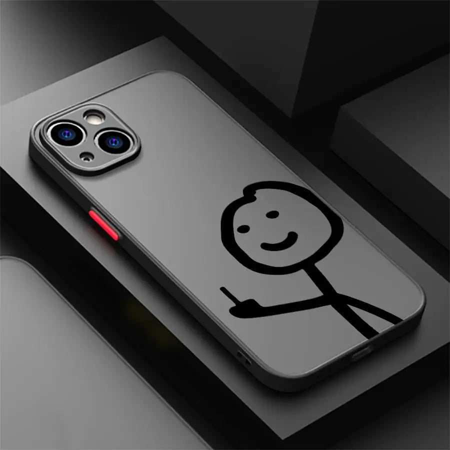 Cartoon Matchman Shell Phone Case For Samsung Galaxy S23 S24 S25 S26 Ultra S22 S21 S20 Plus FE A15 A16 A34 A35 A54 A55 A56 Cover