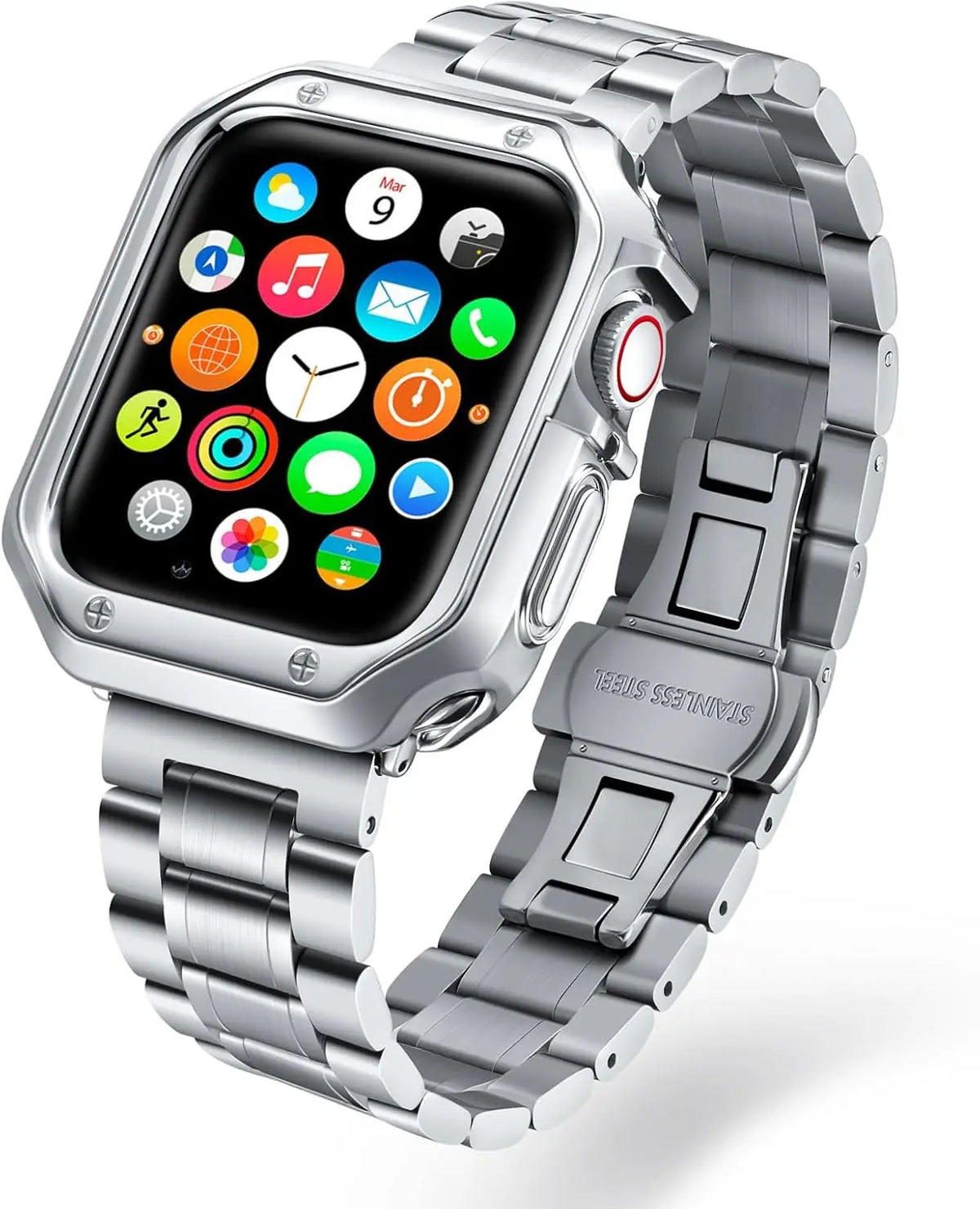 Stainless Steel Strap For Apple Watch Band Series 12/11/10/9/8/7/6/5/SE 3 Metal Bracelet For iWatch Ultra 4 49mm 45mm 44mm 46mm