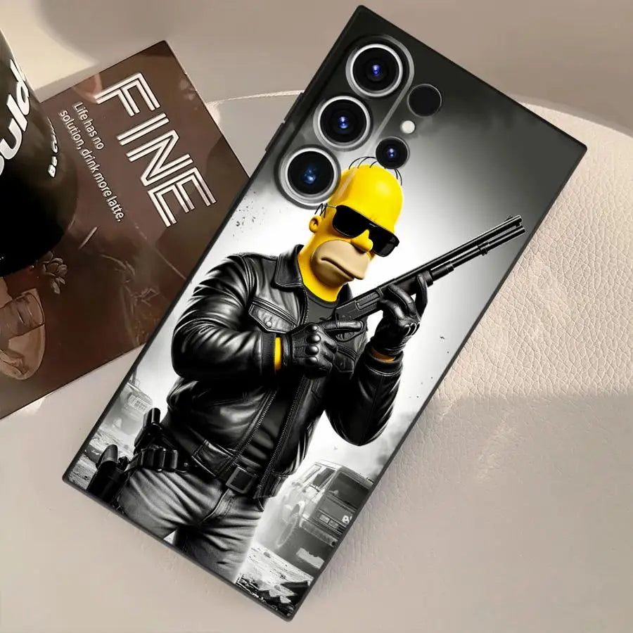Cool Cartoon Simpsons Funda Phone Cover Case for Samsung Galaxy S26 Ultra S25 Plus S24 S23 S20 Ultra S10 S9 S21 FE Note 20 8 9