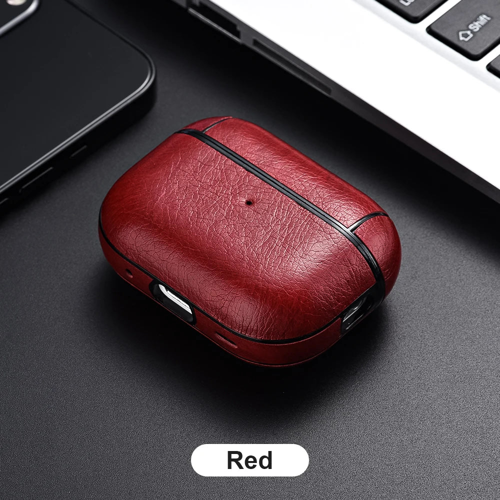 For Airpods Pro 3 Case Leather Business Earphone Case Headset Shell Headphone Cover For Apple AirPod 4 3 Pro 2nd Gen USB C Funda