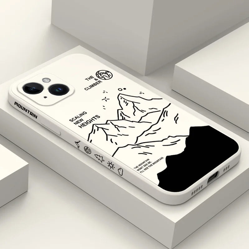 Climb Mountains Phone Case For iPhone  17 Air 16E 16 15 14 13 12 11 X XR XS   Plus Pro Max Mini Silicone Cover