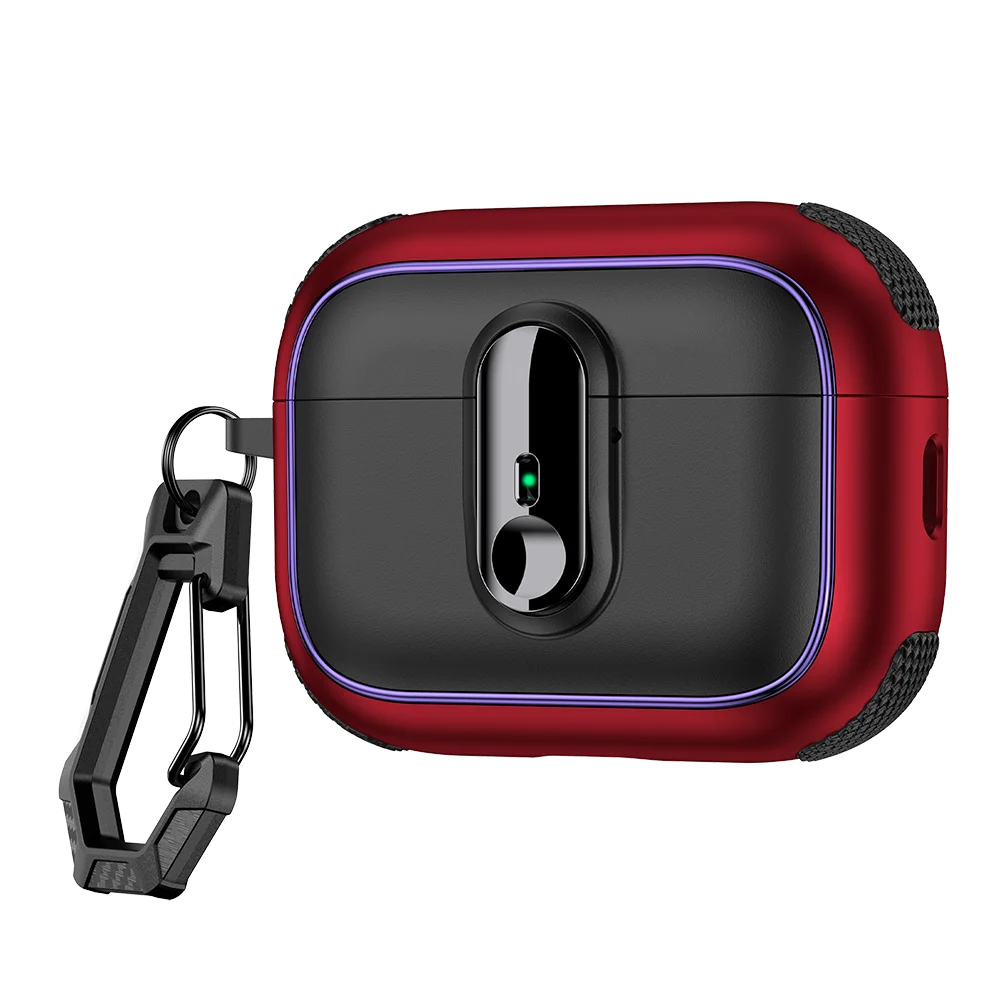 Armor Lock Earphone Cover For AirPods Pro 3 Case TPU PC Shockproof Headphone Coque For AirPods Pro 2 2nd 4th 3 1 Cases With Hook