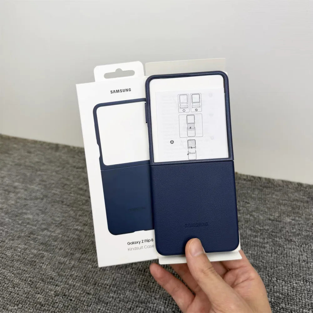 Samsung Galaxy Z Flip 8 5G Leather Case Luxury Premium Leather Phone Cover Slim Full Shockproof Back Shell Z Flip8 Cover & Box
