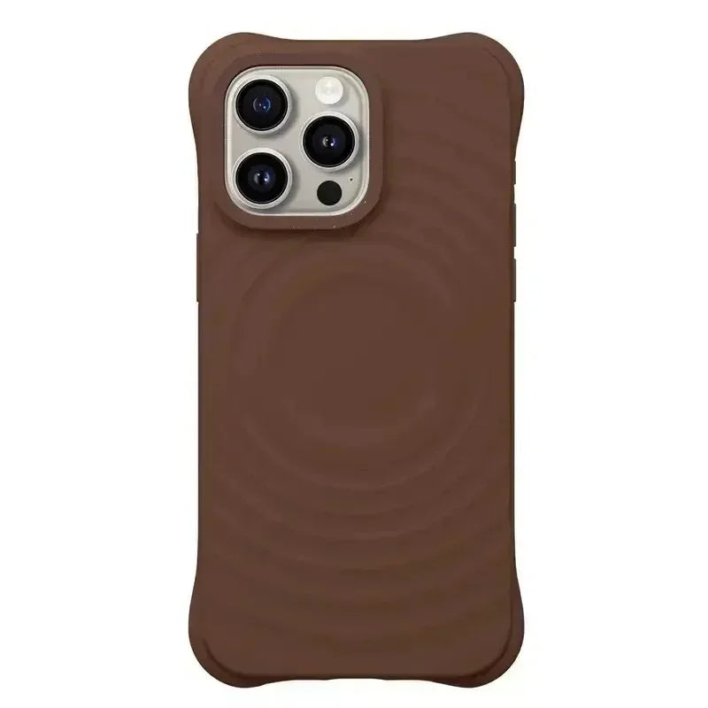 New Liquid Silicone Ripples Magnetic For MagSafe Phone case for iPhone 17 Air 16 15 14 13 Plus 17Pro Max Corrugated Soft Cover