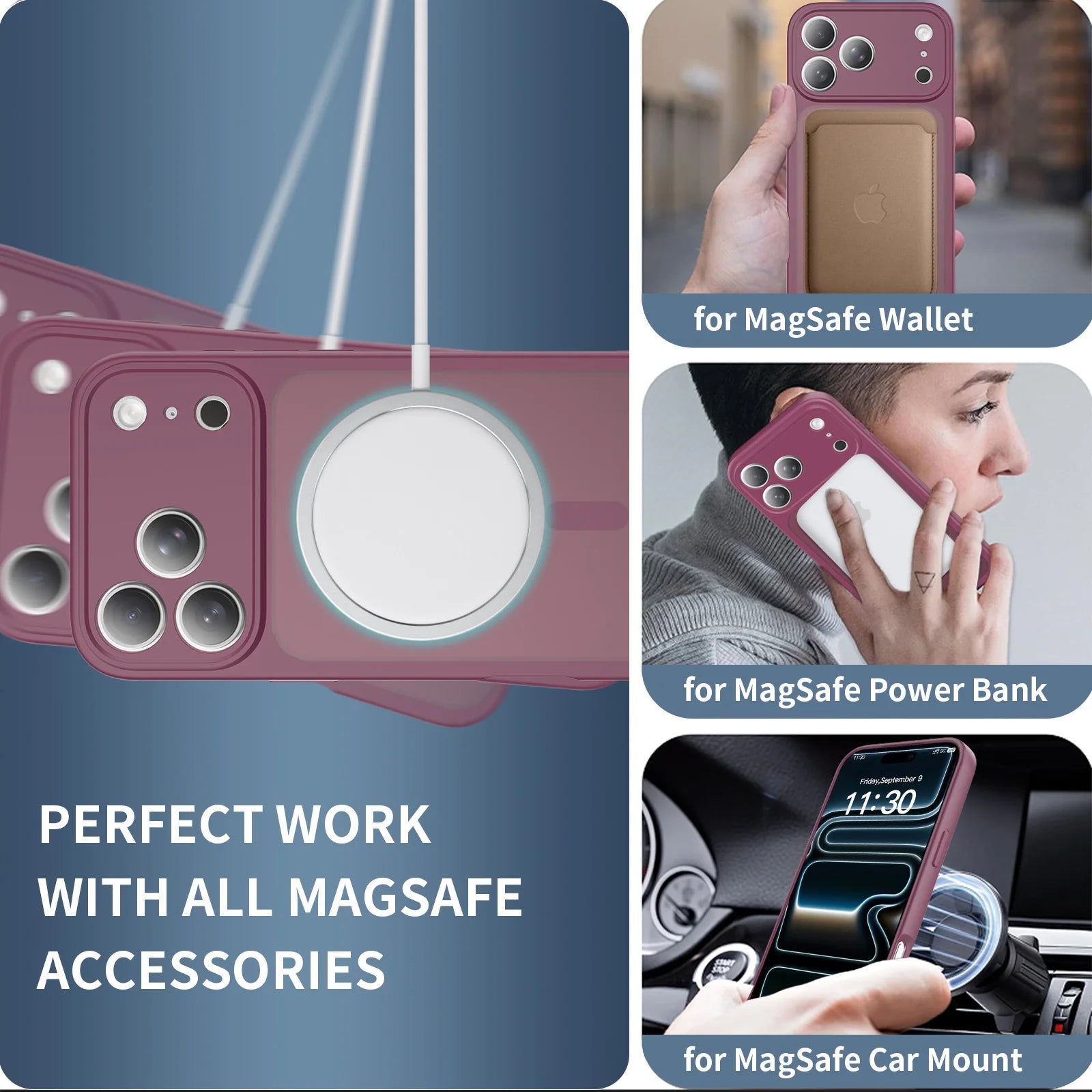 Frosted Matte Magnetic Phone Case for Iphone 17 18 Pro Max Iphone17 Iphone18 Shockproof Protection Cover Funda