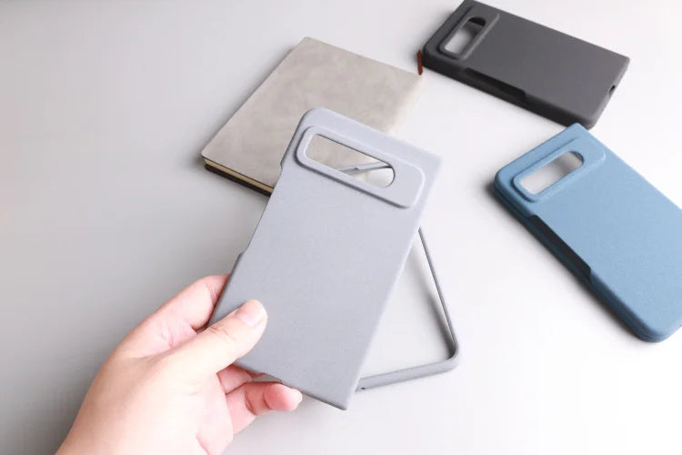 Sandstone Matte Hard PC Flip Phone Case For Google Pixel Fold Ultra Thin Anti-fall Non-slip Full Protect Bumper For Pixel Fold
