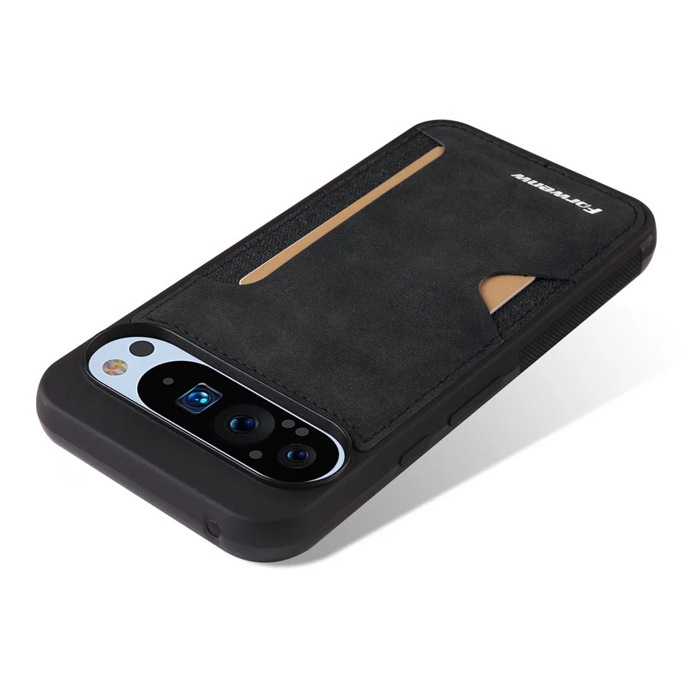 Phone Case for Google Pixel 10 Pro XL Phone Case Retro Leather Card Holder Wallet Cover for Google Pixel 10 Pro 9A 9 Pro XL