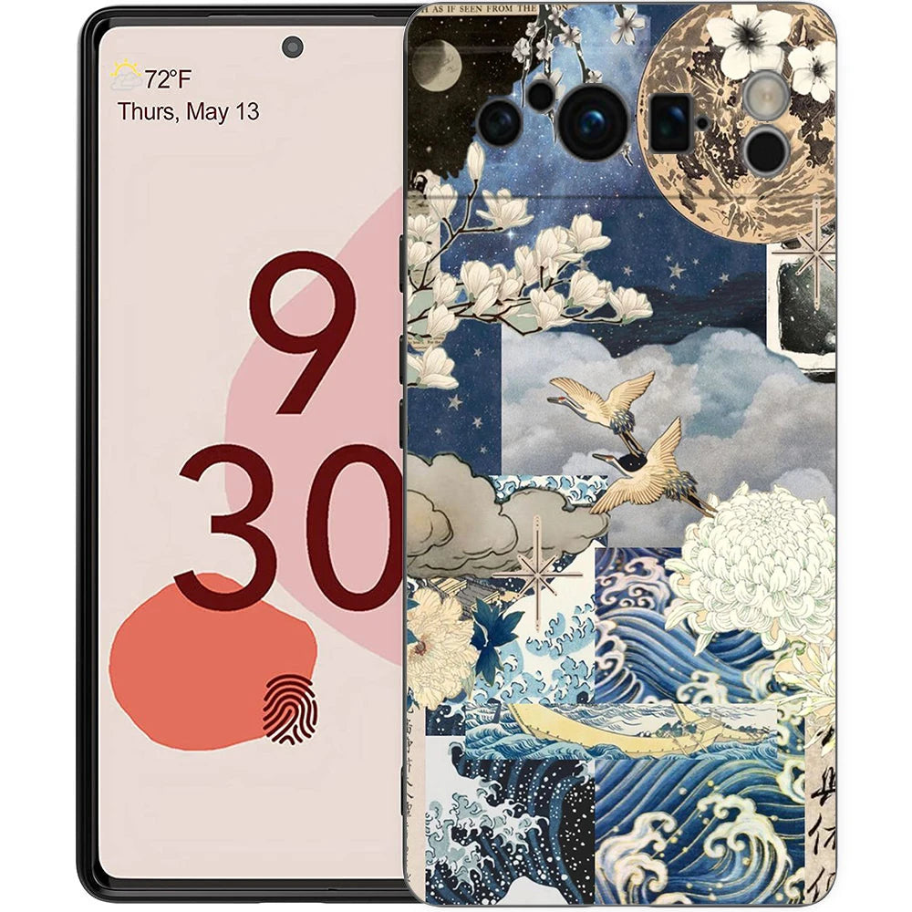 For Google Pixel 10 Pro Phone Case Pixel 9 Pro XL TPU Case Pixel 8 Pro 9A 8A 7A 7 6A 6 Pro Cover Japan Osaka Kanagawa Label
