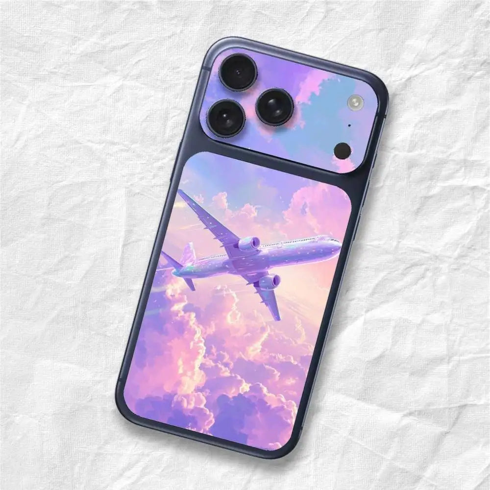 Airplane Pattern Sticker Film Wrap Decal Sticker for iPhone 17 Pro Max