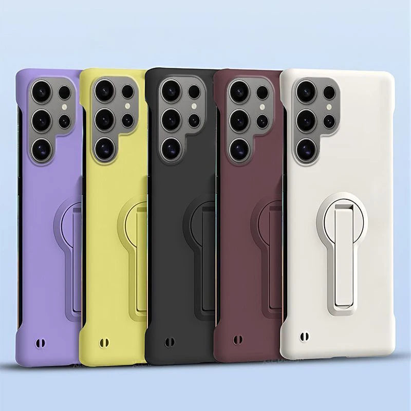Phone Case For Samsung Galaxy S25 Edge S24 S23 S22 S21 S20 FE S10 Note 20 Ultra 10 Plus Cover Thin Frameless Holder Protector