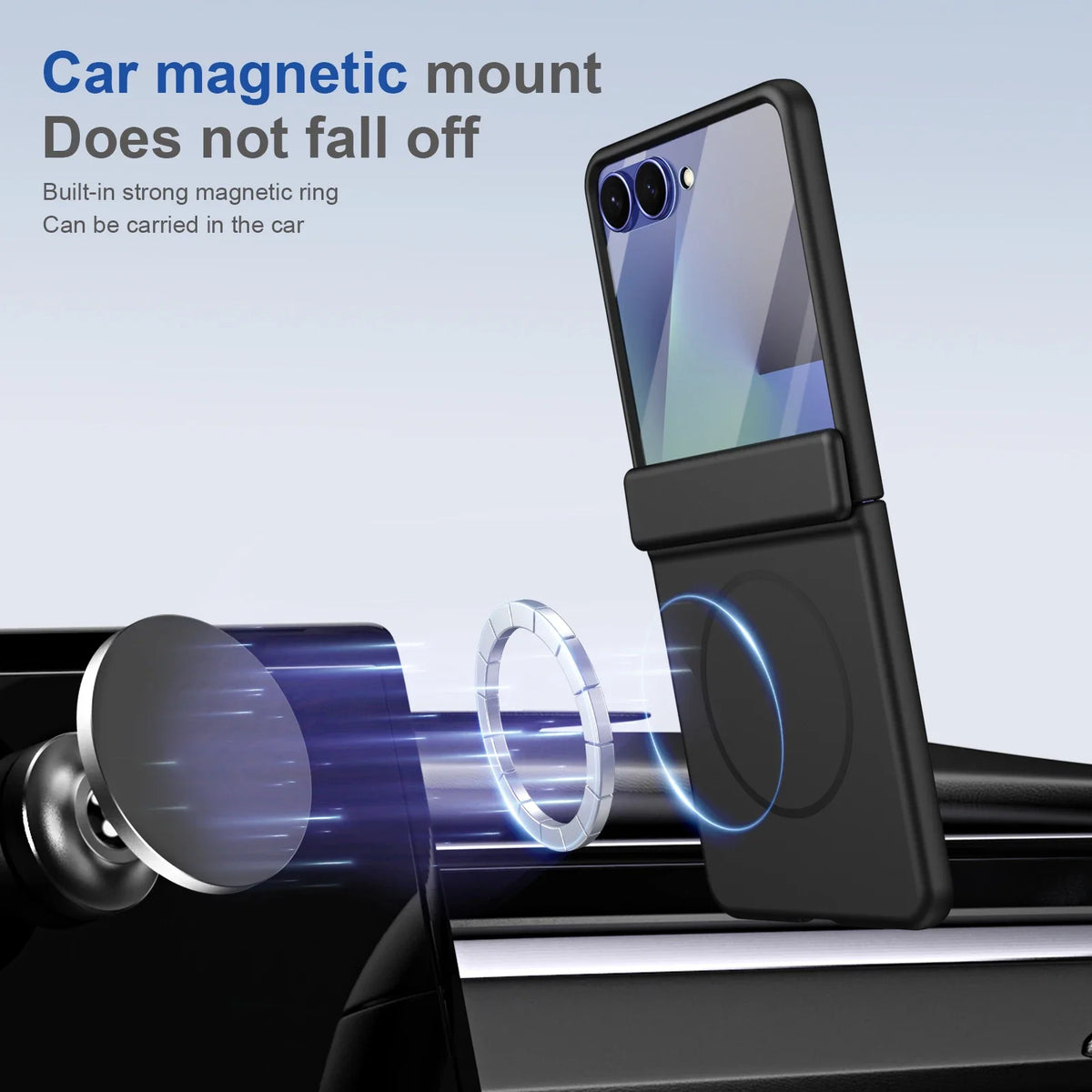 Hinge Protective Magnetic for Samsung Z Flip 8 7 FE 6 5 4 3 with Tempered Protective Film Phone Case for Samsung Galaxy Z Flip 8