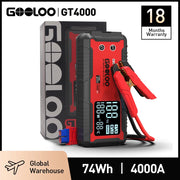 GOOLOO 12V Car Jump Starter 4000A Car Battery Starter 20000mAh Portable Power Bank Booster Auto Starting Device Emergency Start