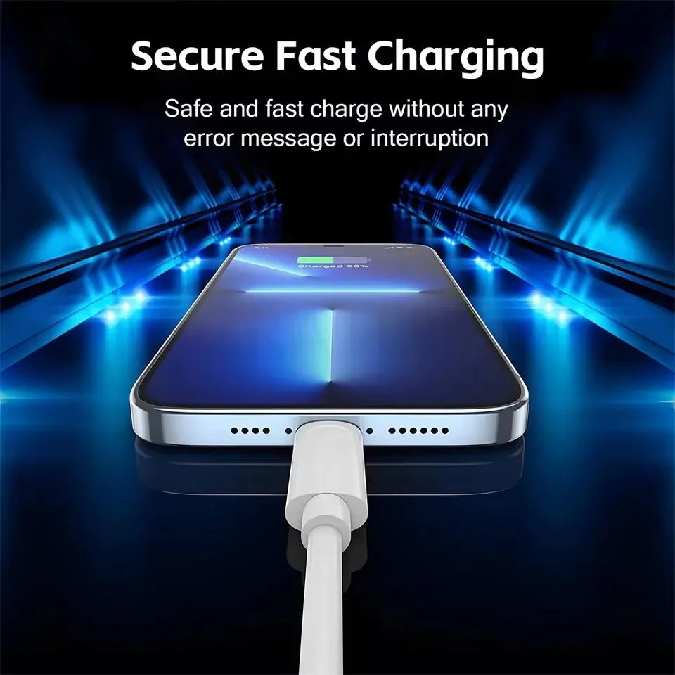 3PCS USB Fast Charging Data Cable For iPhone X XR XS Max 11 12 13 Mini 14 Pro Max 6S 7 8 14 Plus Rapid Charge USB-A Phone Cables