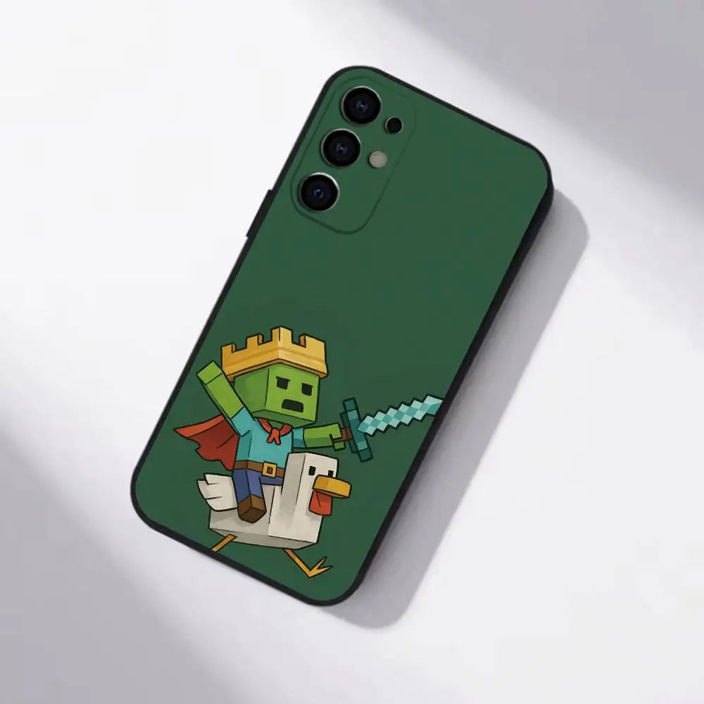 Game M-Minecrafts gift Phone Case For Samsung S25,S24,S21,S22,S23,S30,Ultra,S20,Plus,Fe,Soft Silicone Black Cover