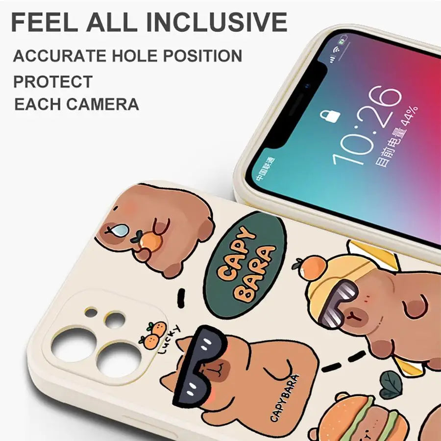 Capybara Cute Soft Cover Phone Case for Samsung Galaxy Note 20 10 Ultra S24 FE S21 Plus S23 S25 Edge S22 Ultra S20