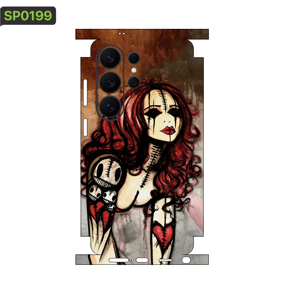 MIX011 Skins Grain Film Wrap Phone Back Sticker For SAMSUNG Galaxy S25 S26 Ultra S24 Plus S22 Ultra S22 S21 FE Film