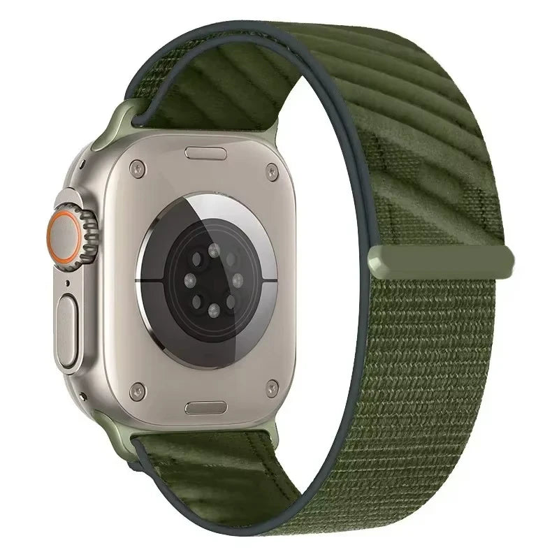 Nylon Loop Strap for Apple Watch Band Ultra 4 3 2 49mm 44mm 40mm 45mm 41mm 42mm 46mm Correa Bracelet iWatch Series SE 9 10 11 12
