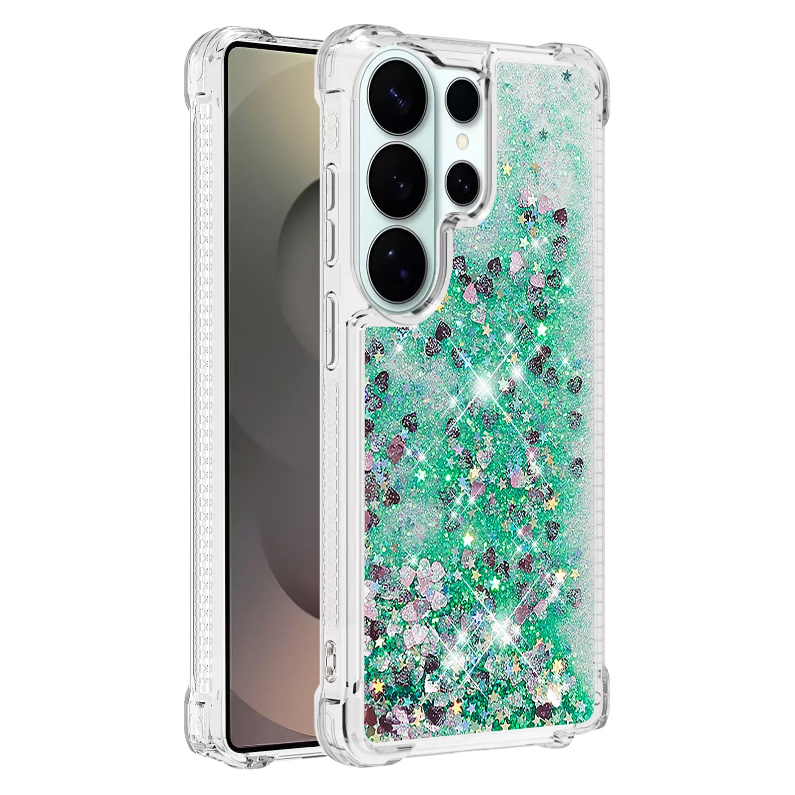 Clear Shockproof Bling Glitter Liquid Quicksand Case For Samsung Galaxy S26 S25 Edge S24 S23 S22 S21 S20 Ultra Plus FE Cover