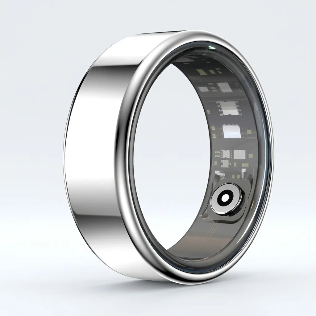 Smart Ring Men Women, Heart Rate and Blood Oxygen Monitor, Calorie Movement Tracking,IP68 & 5ATM Waterproof, Multi-sport Mode