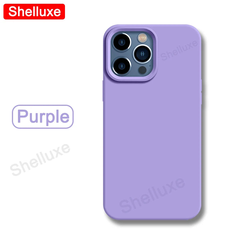 Luxury Liquid Silicone Case Shelluxe For iPhone 17 16 15 14 Pro Max For APPLE iPhone17 Air iPhone16 iPhone15 Plus Phone Cases