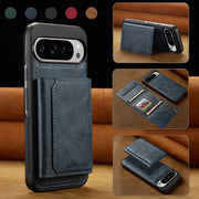 Card holder Phone Case For Google pixel 10 9 8 7 pro XL 8A 9A cover Luxury For Magesafe Magnetic Leather funda wallet cases