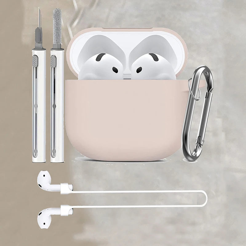 Silicone earphone case For Apple AirPods 4 Case Wirless hesdphones Earbuds case with   hook