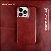 For Case iphone 16 Pro Max Cases Oil Wax Luxury Genuine Leather Cover For Iphone 17 16 15 14 13 XS Max X 8 Plus Phone Shell Capa