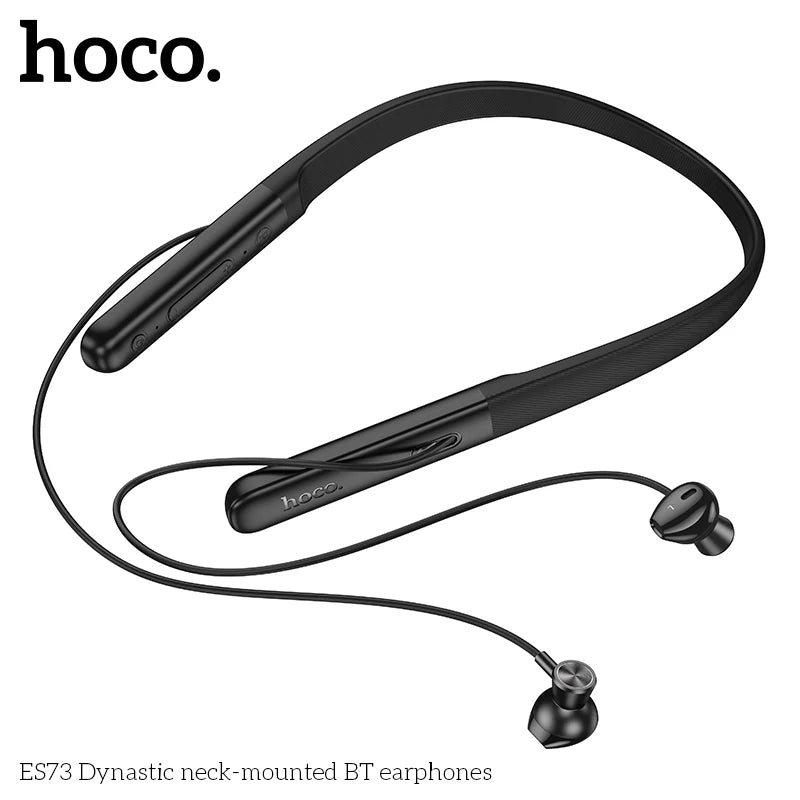 HOCO ES73 Neckband Wireless Bluetooth 5.4 Earphones 14mm Speaker HiFi Stereo Audio Sports Stereo Earbuds Support For Smart Phone