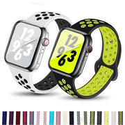 Sport Strap For Apple Watch band 44mm 40mm 49mm 45mm 41mm 42mm Breathable bracelet correa iWatch Series Ultra 4 12 11 10 9 8 SE