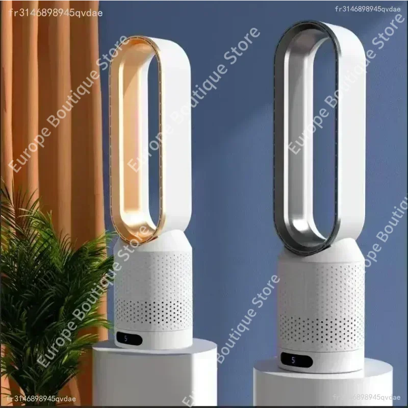 2026 Space Saving Bladeless Tower Fan Energy Saving Air Purifier Circulator Ultra Quiet Fan for Home Dorm Office