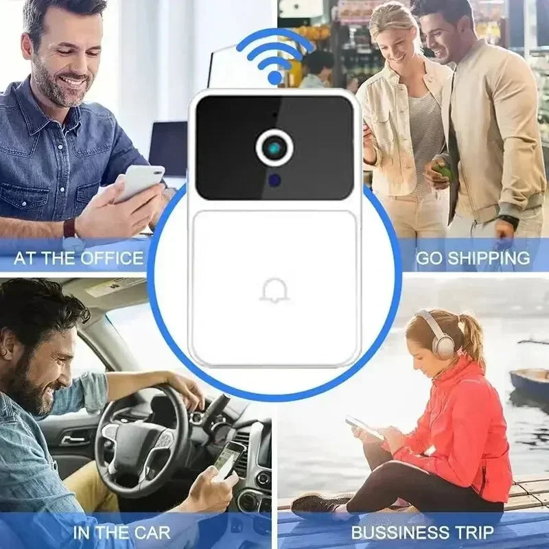 WiFi Tuya App Video Doorbell Wireless Home Intercom System Night Vision Door Viewer Camera Smart Home Security for Door Access