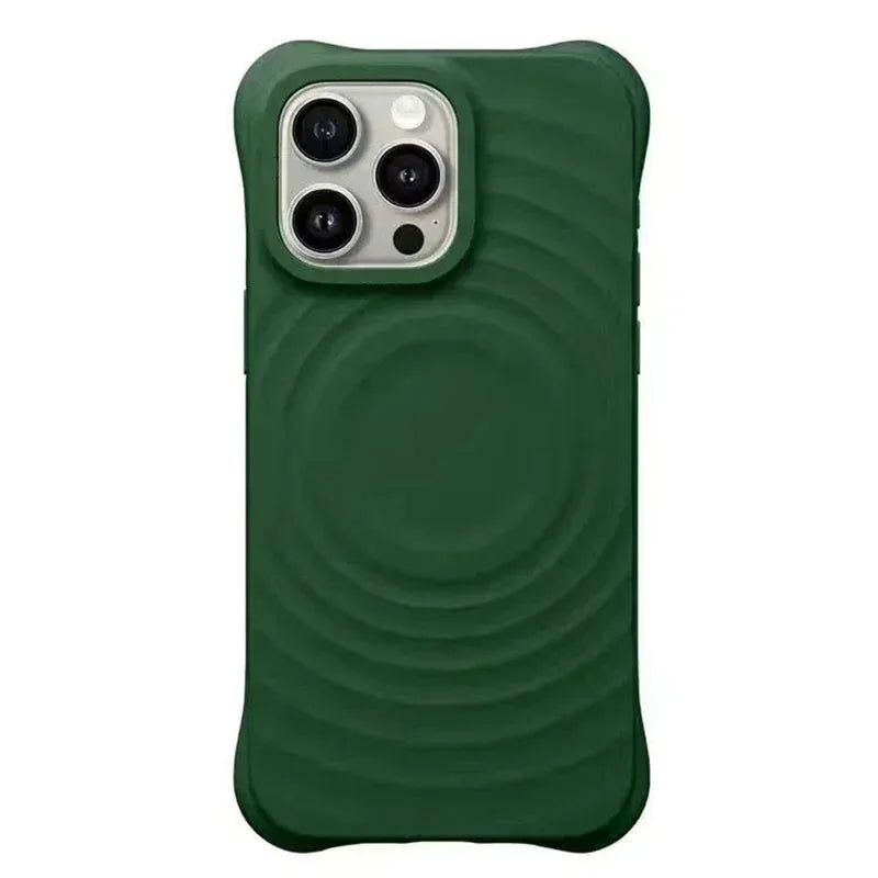 New Liquid Silicone Ripples Magnetic For MagSafe Phone case for iPhone 17 Air 16 15 14 13 Plus 17Pro Max Corrugated Soft Cover