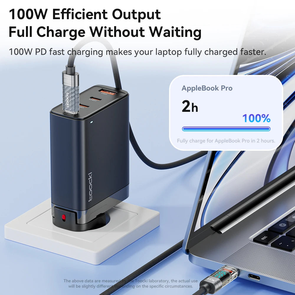 Toocki Type C to Type C Cable 100W PD Fast Charging Charger USB C to USB C Display Cable for Macbook Samsung Xiaomi POCO Realme