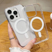 For Magsafe Magnetic Case For iPhone 16 15 11 13 12 14 Pro Max XR X XS Plus Magnetic Wireless Charging Phone Cases Clear Cover