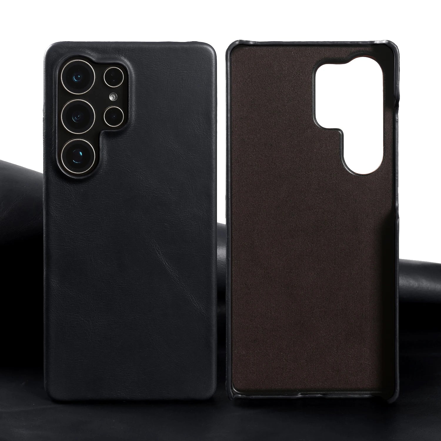 Vintage Business Genuine Leather Phone Case For Samsung Galaxy S26 S25 Ultra S24FE S23 S22 S21 Plus S20 FE Back Cover Coque Capa