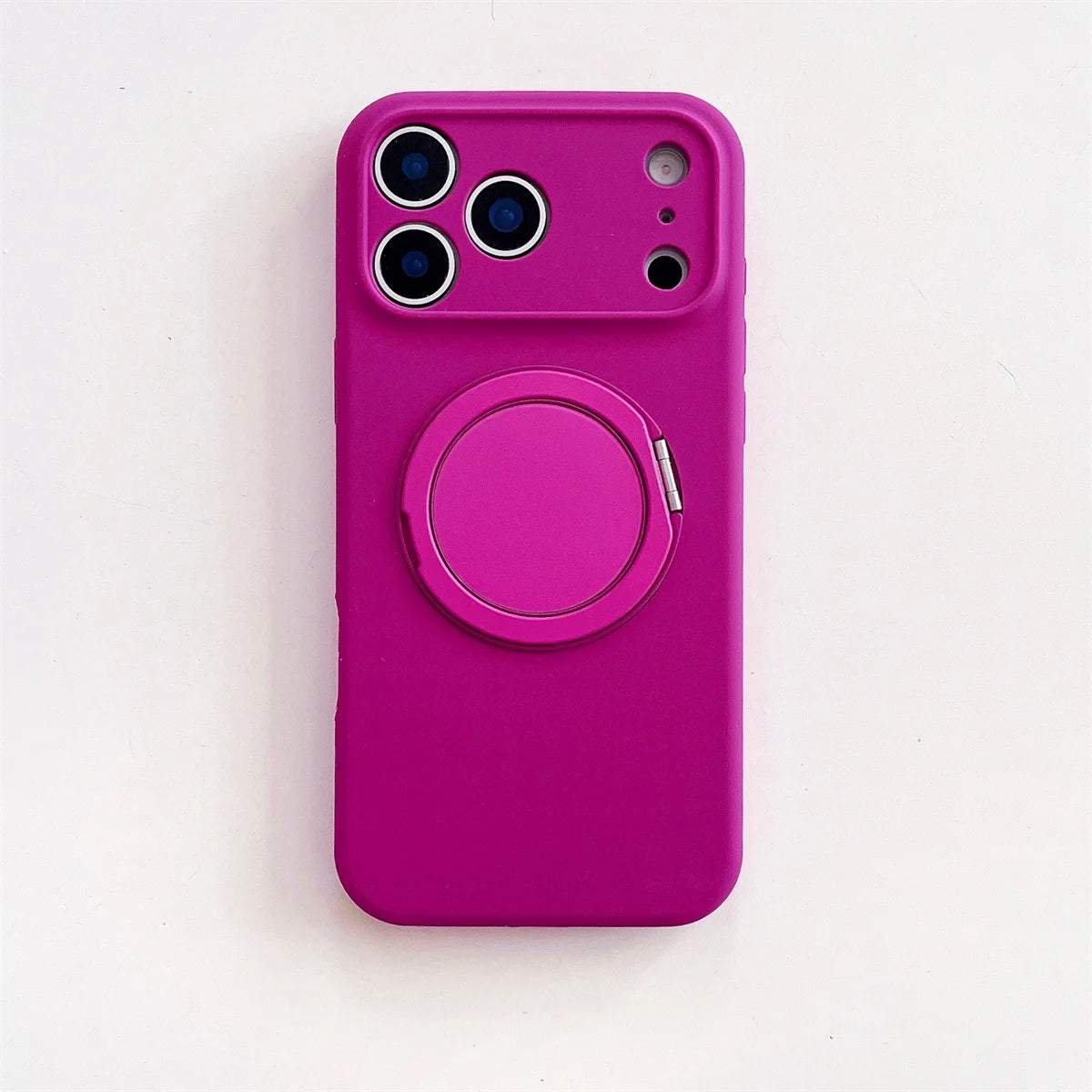 360 Rotate Bracket for Magsafe Magnetic Phone Case for IPhone 17 Air 16 15 14  Pro Max Stand Silicone Soft Protective Cover