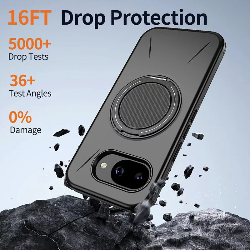 High Quality Solid Color Frosted Invisible Bracket For Magsafe Magnetic Phone Case For Google Pixel 10 9 Pro XL 10A Back Cover