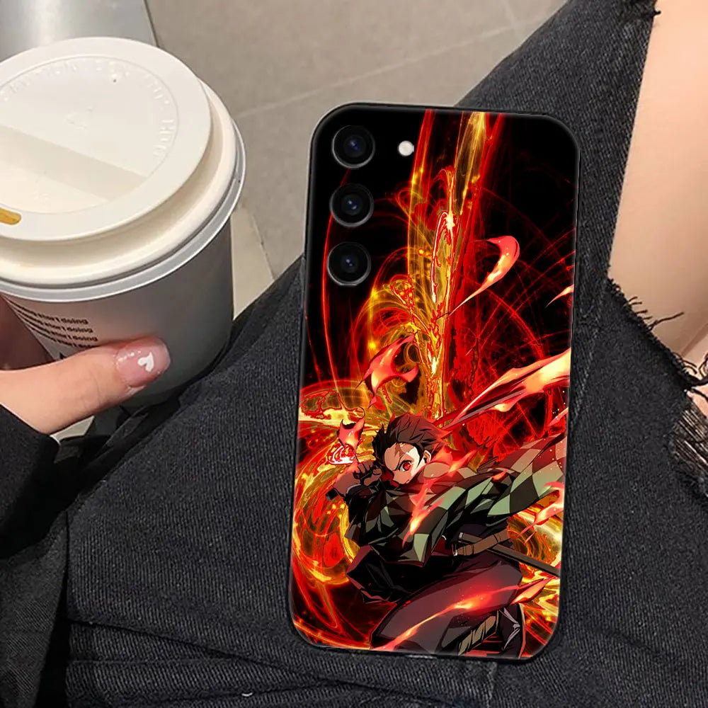 Anime Demons Slayers Tanjiro Phone Case For Samsung Galaxy S26 S25 EDGE S24 S23 S22 S21 S20 FE S10 Ultra PLUS LITE Case Cover