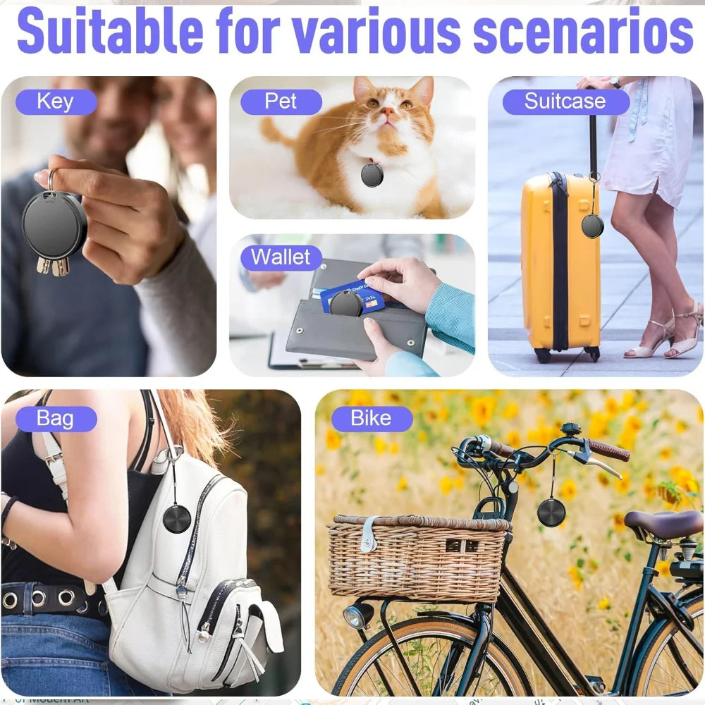 Mini Global GPS Locator Real-time Position Tracker Dual OS Compatible with iOS Android Anti Lost Item Finder for Bag Key Pet Car