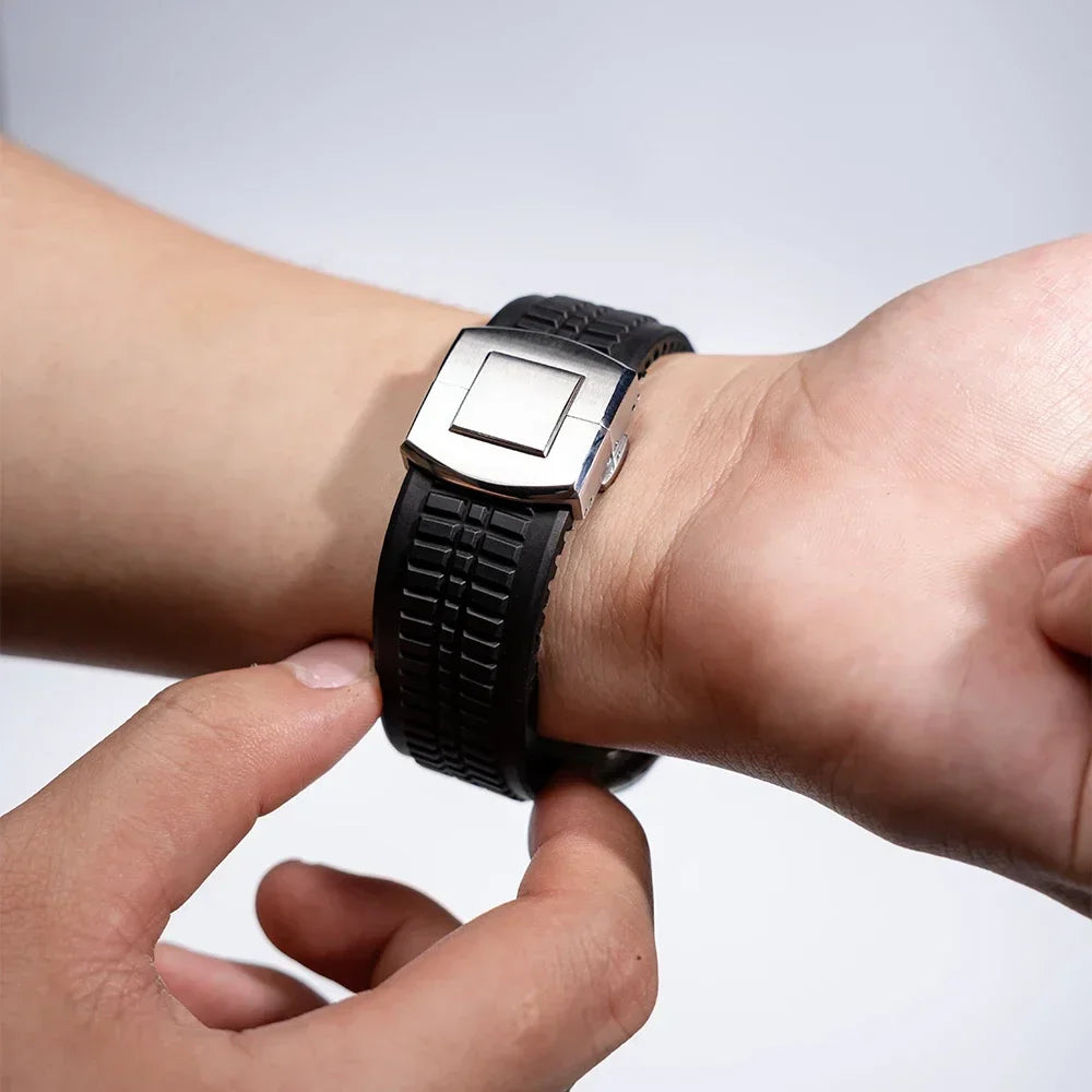 NEW Rubber Band for Apple Watch Ultra 3/2 49mm 42 44 46 45mm Business Sports Strap for Iwatch  Series 10 9 8 7 Se 6 5 4 Bracelet
