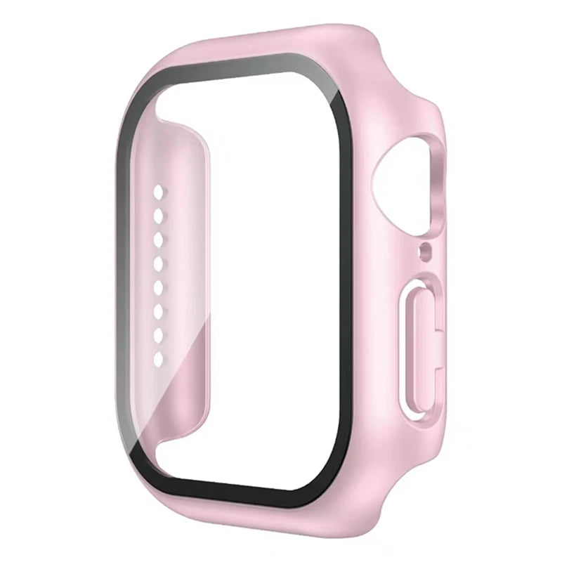 Glass+Cover For Apple Watch case 44mm 40mm 38 42 49mm 41mm 45mm 46mm Accessorie Screen Protector iWatch 11 10 9 8 7 6 SE 5 Ultra