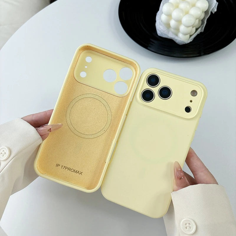 Magnetic Original Liquid Silicone Phone Case For iPhone 17 16 15 14 13 Pro Max 17Pro Air For Magsafe Wireless Cases Soft Cover