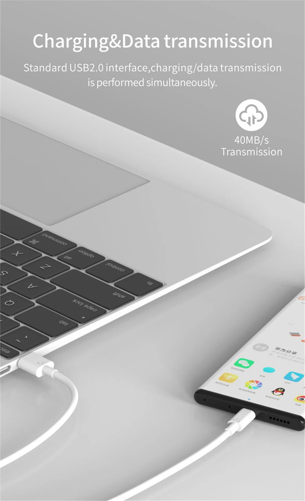 USB Fast Charger 66W Fast Charging QC3.0 EU/US Plug Wall Adapter 6A USB To Type C Cable For Huawei Mate 50 60 Nova 10 Honor 100